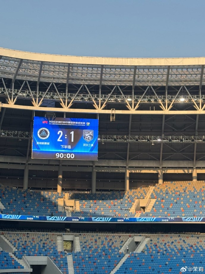 熱身賽：深圳新鵬城在常規(guī)時間2-1勝武漢三鎮(zhèn)，在加時賽2-2戰(zhàn)平